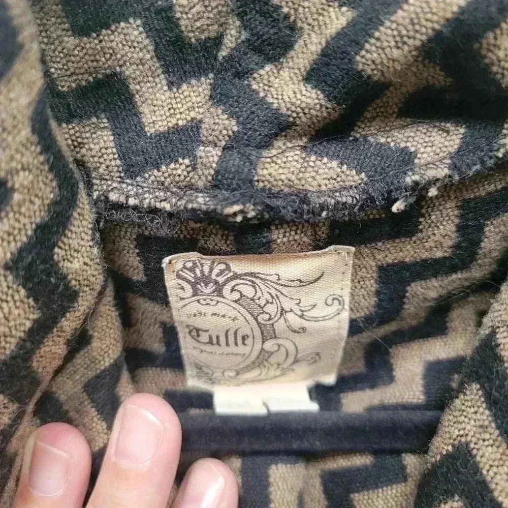 Tulle Anthropologie Women's Chevron 30% Wool Jacket - Picture 4 of 5